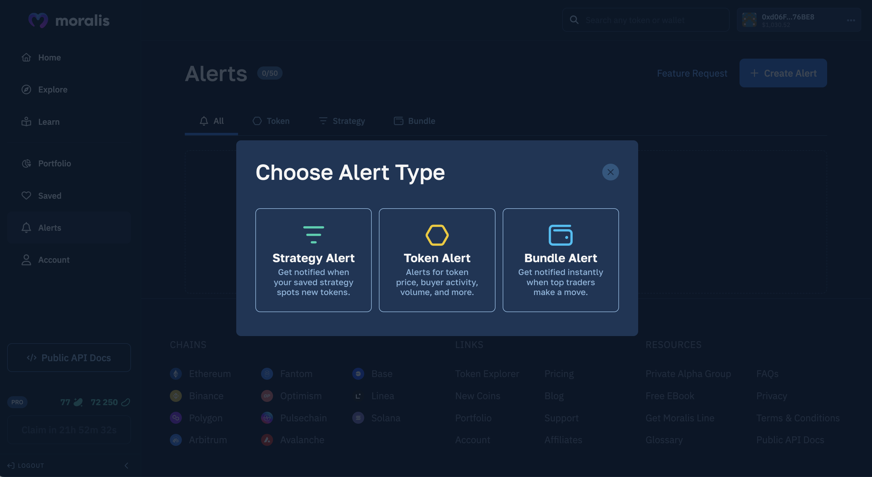 Token alerts.