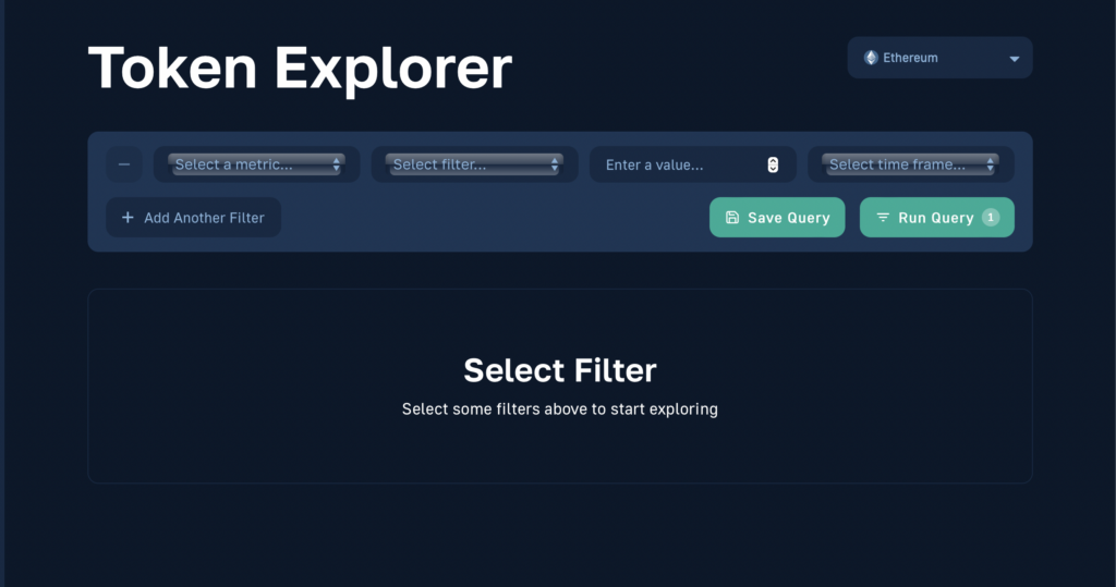 Crypto Filters for Moralis Token Explorer