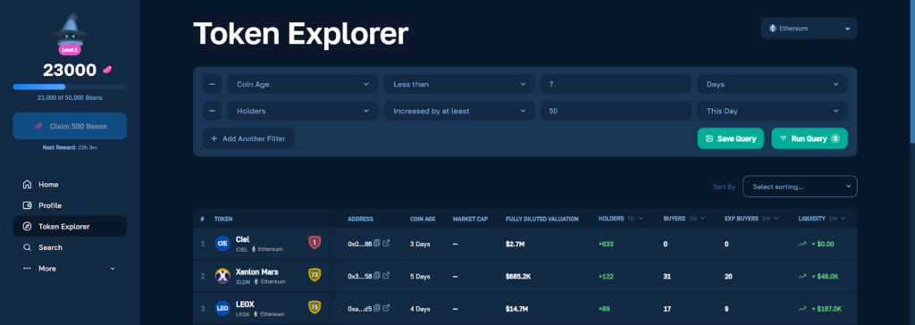 Adding Holders Filter for Moralis Token Explorer