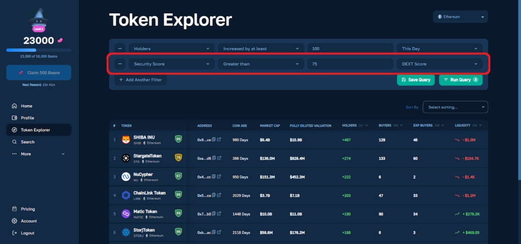 Security Score Filter to Avoid Scams and Discover Which Crypto Will Explode in 2023