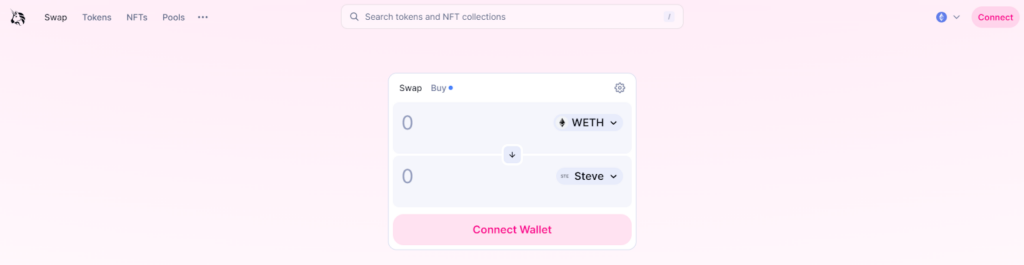 How to Buy STEVE Token on UniSwap