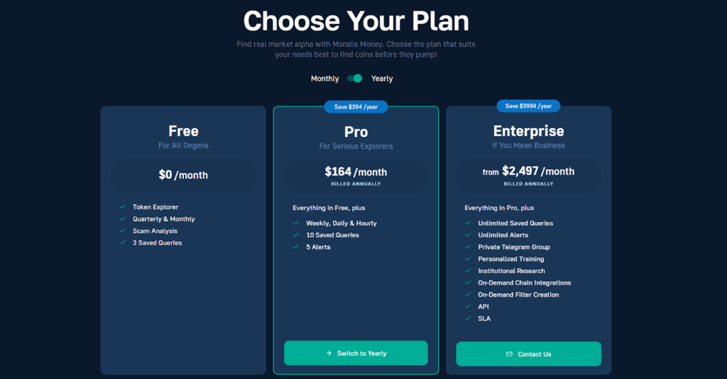 Moralis Pro Plan Price Chart - The Pro Plan Makes it Easy to Find the Best Web3 Coins to Invest In