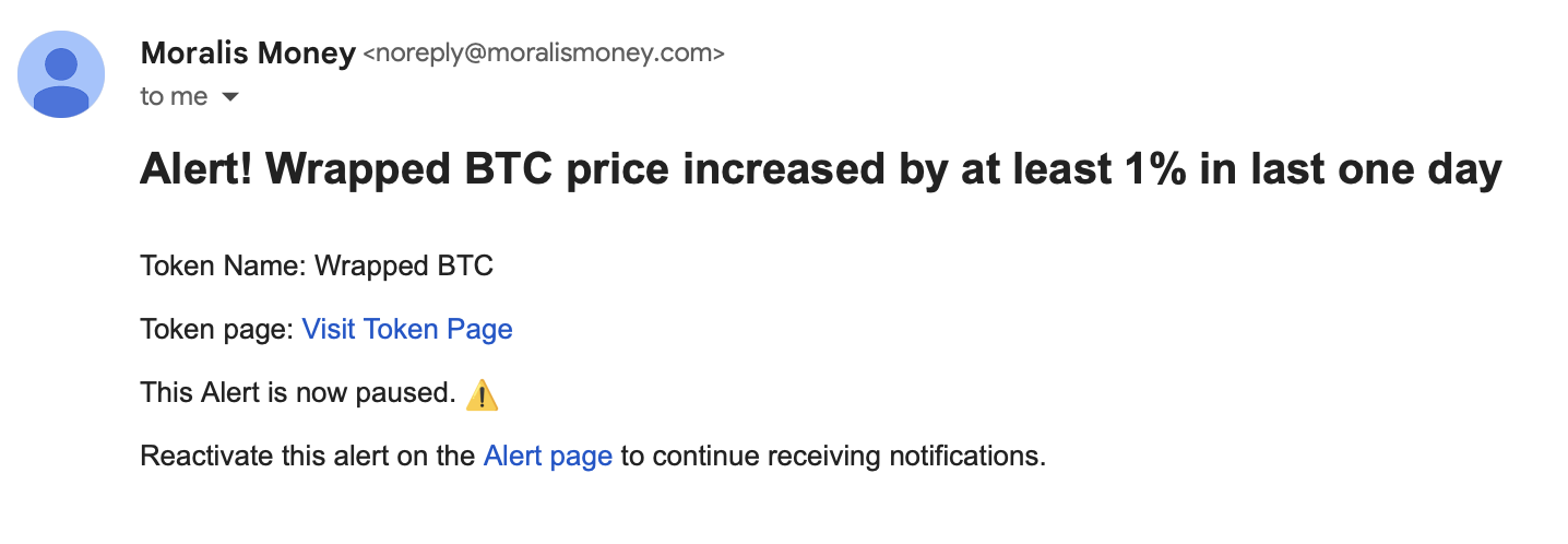 Alert Example - Receiving a Binance new listings alert via gmail