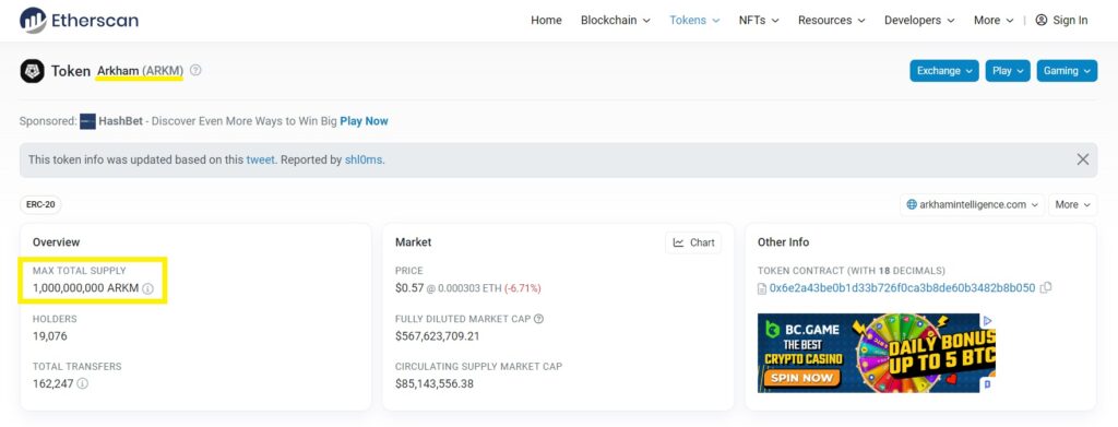 $ARKN-total-supply-on-Etherscan