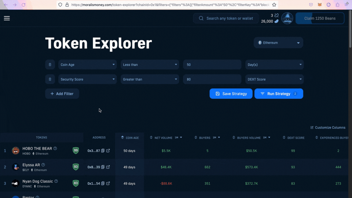 Adding the market cap filter to find volatile crypto possibilities