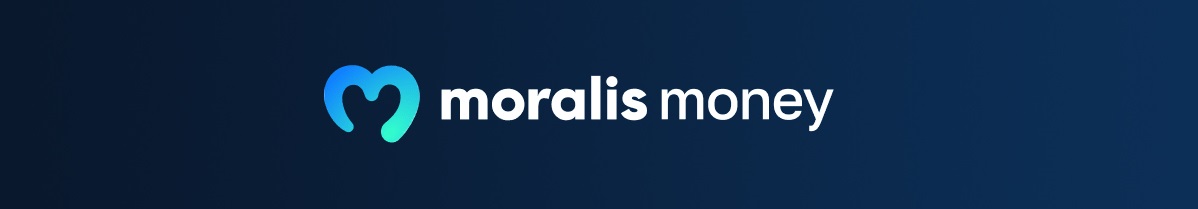 Moralis Logo on blue background