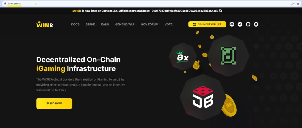 WINR Protocol and WINR token official website