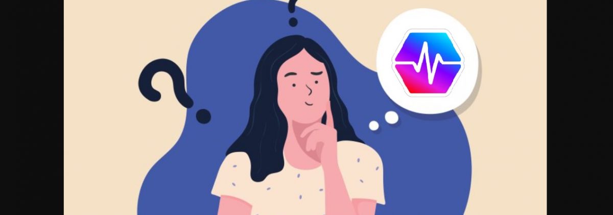 Graphic art image illustrating a woman pondering "What to think of when researching PulseChain projects?"